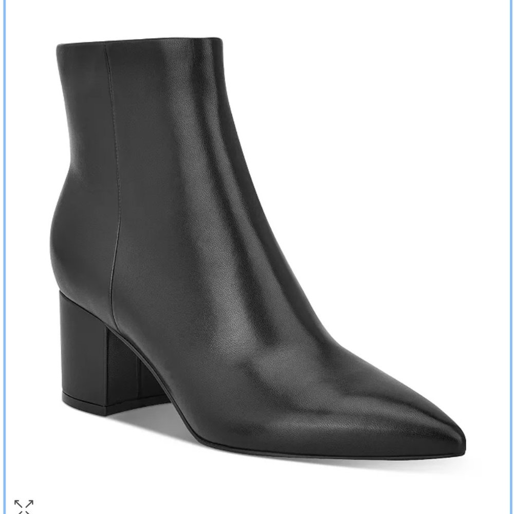 Marc Fisher Jarli High Heel Leather Booties (Black)